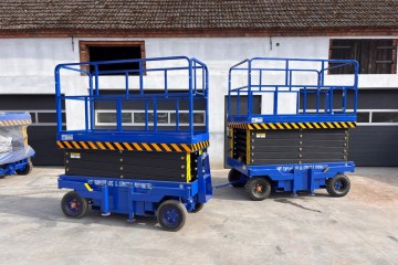 Podnośnik nożycowy mobilny ze wspomaganiem 6m LUB 10m 500kg zwyżka